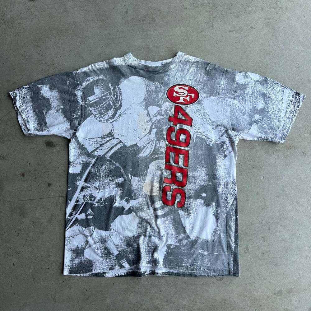Vintage 90s San Francisco 49ers NFL AOP football Graphic T-Shirt